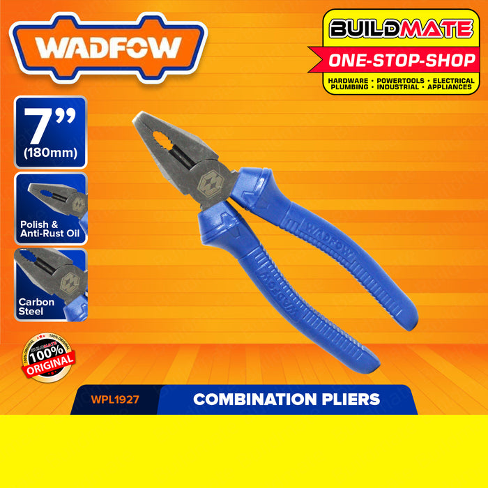 WADFOW Combination Pliers 6" Inch | 7" Inch | 8" Inch [SOLD PER PIECE] Polish & Anti-Rust Oil Hand Tools Multifunction Tools Wire Cutting Pliers Crimping Pliers Pulling and Nails Removing WPL1926 | WPL1927 | WPL1928 •BUILDMATE• WHT