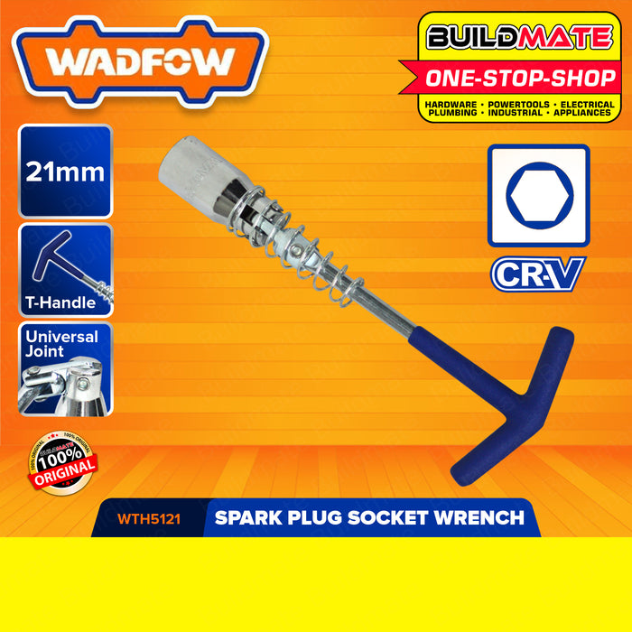 WADFOW T-Handle Spark Plug Socket Wrench 16MM | 21MM [SOLD PER PIECE] Long Extended T-Handle Joint Spark Plug Socket Wrench Drive Spark Plug Socket WTH5116 | WTH5121 •BUILDMATE• WHT