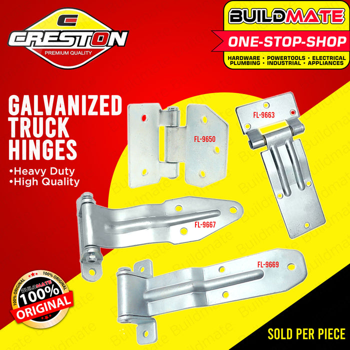 CRESTON Galvanized Truck Hinges Heavy Duty 5" | 6-1/4" | 8-1/2" | 11" SOLD PER PIECE •BUILDMATE•