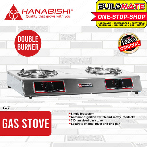 HANABISHI Gas Stove Double Burner G 7 BUILDMATE Buildmate
