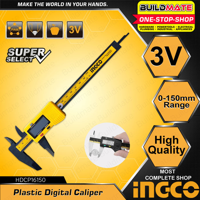 INGCO Original Heavy Duty Plastic Digital Caliper Super Select HDCP16150 •BUILDMATE• HT2