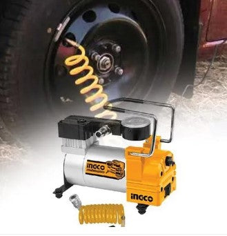 INGCO Auto Air Mini Compressor 140PSI Auto Air Compressor DC12V Total Power With Nozzle Tire Inflator Air Pump Auto Tire Pump AAC1408 | AAC1401 [SOLD PER SET] •BUILDMATE• IPT