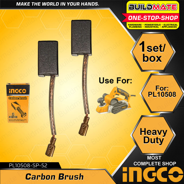 INGCO 2PCS/SET Carbon Brush for Finishing Sander Palm Sander Rotary Sander Electric Router Model 1SET/BOX Motor Brush Motor Carbon Brushes Carbon Motor Brushes Replacement Part Spare Parts [SOLD PER BOX] •BUILDMATE• ISP