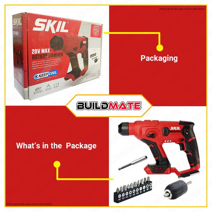 SKIL Cordless Rotary Hammer 20V RH1E3810CA BARE UNIT ONLY •BUILDMATE•