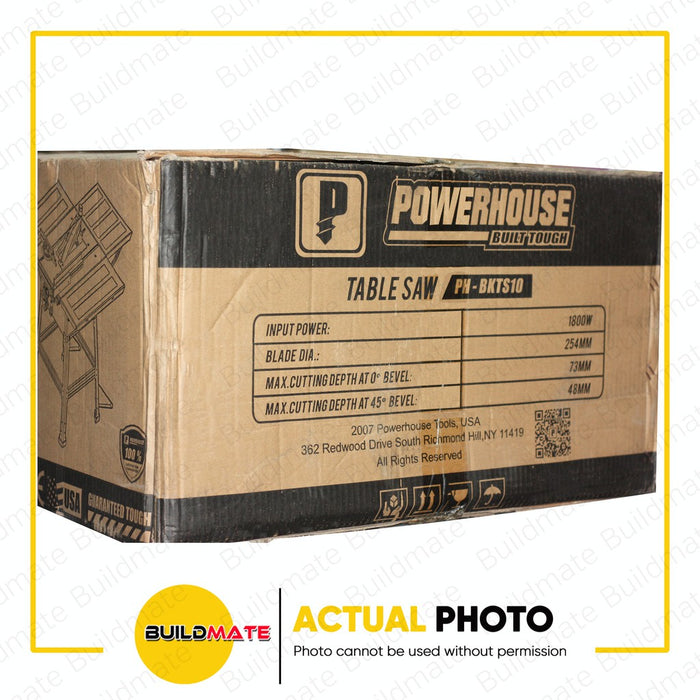 POWERHOUSE USA INDUSTRIAL Table Saw 10" 1800W 2HP PH-BKTS10 •BUILDMATE• PHPT