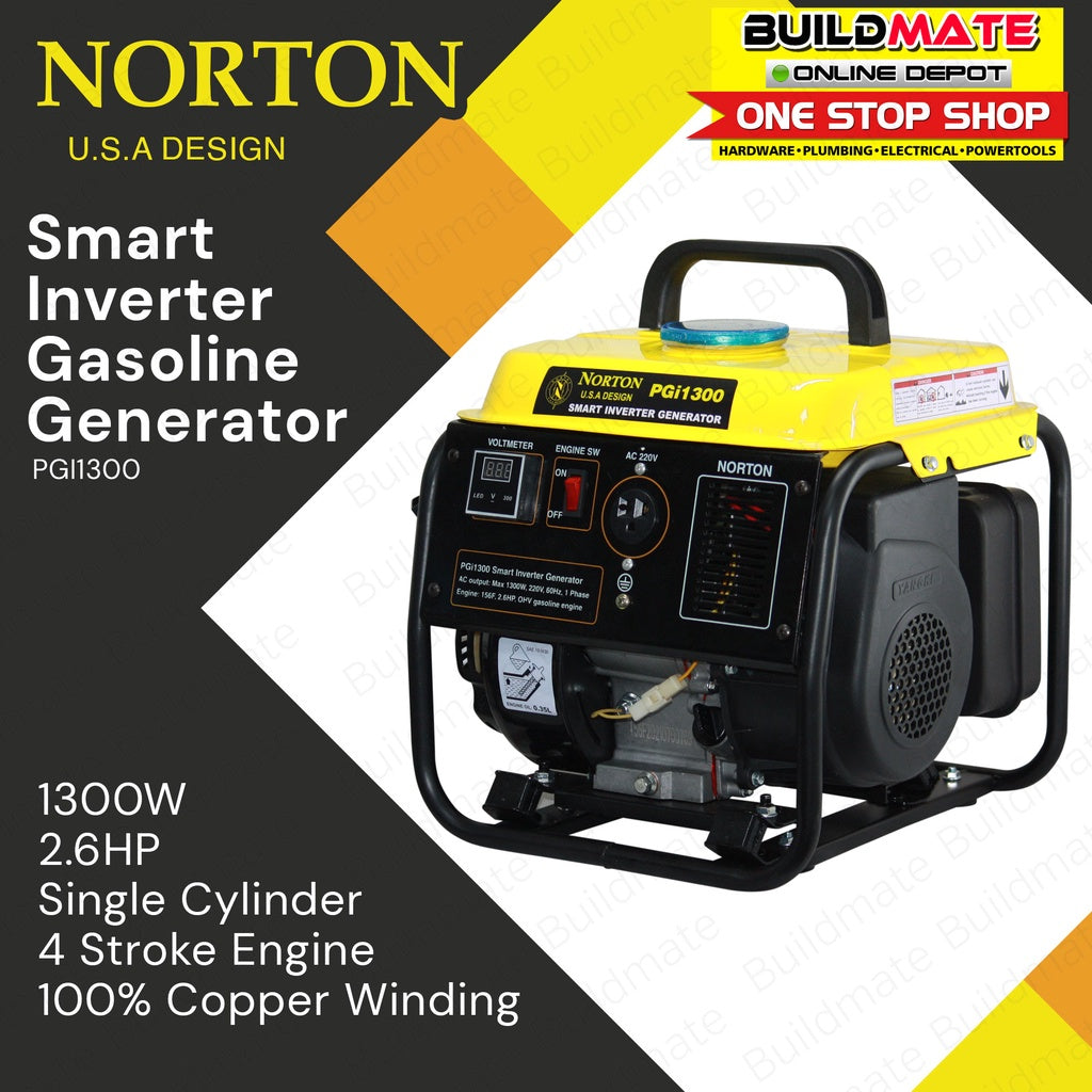 NORTON Digital Inverter Gasoline Generator PGi1300 1300W 1.3 KVA 4