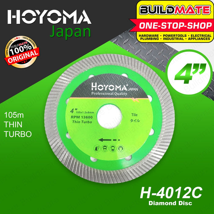 Diamond Cutting Disc Wheel  4" PROMAN GERMANY / HOYOMA JAPAN •BUILDMATE•