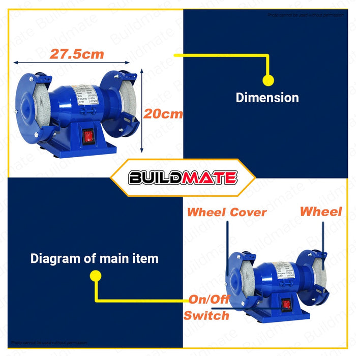OXFORD ENGLAND Bench Grinder 5" | 6" •BUILDMATE•