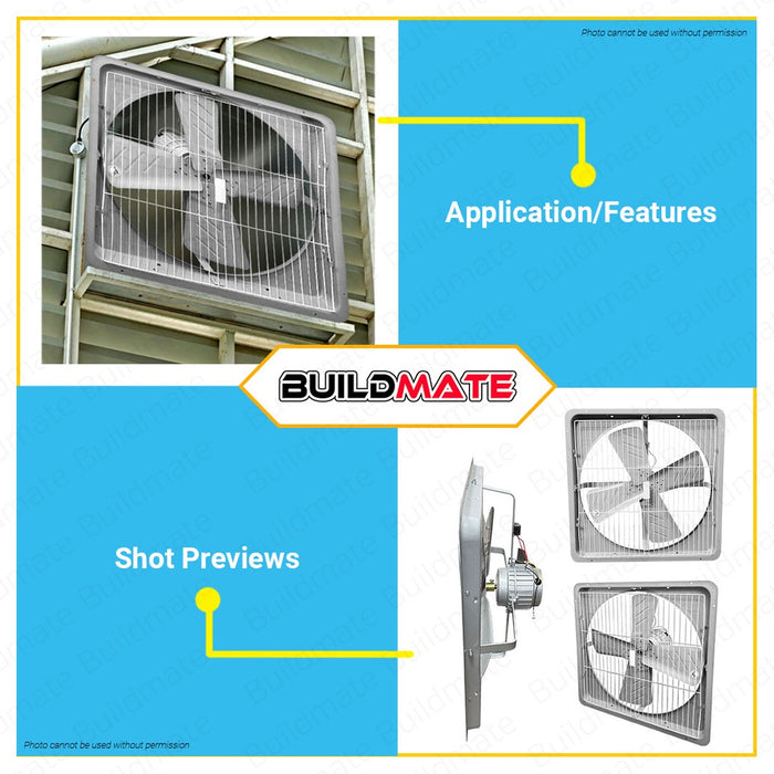 COMPACT/JR KAWASAKI Industrial Wall Mounted Electric Exhaust Fan 24"  AUTHENTIC •BUILDMATE•