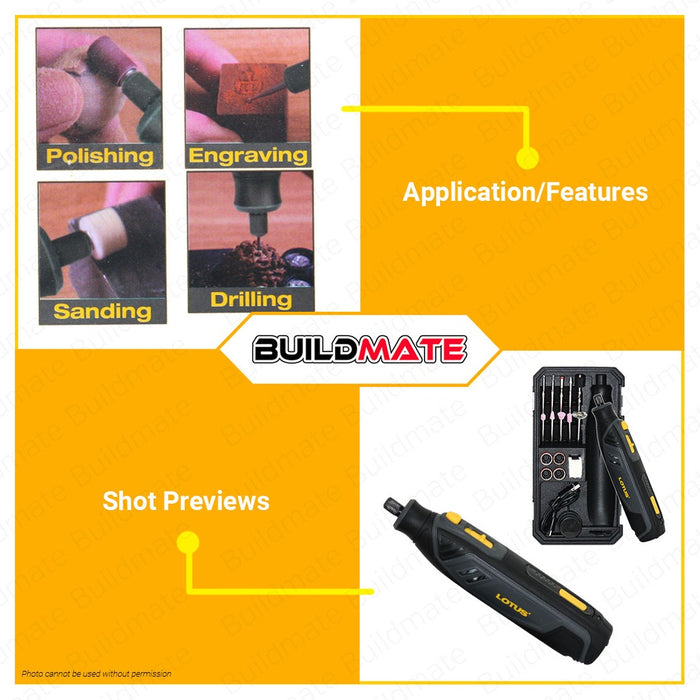 LOTUS Cordless Lithium Ion Rotary Tool 3.6V LTDW41X •BUILDMATE• LPT