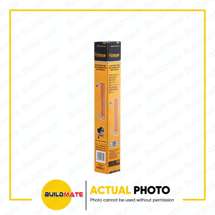 HOTECHE Air Recoil Hose with Japan Style Quick Coupler 10m HTC-A831825J •BUILDMATE•
