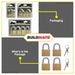 MASTER LOCK Economy Brass Padlock Pad lock 4 PCS/SET 20mm 30mm 40mm SOLD PER SET •BUILDMATE•