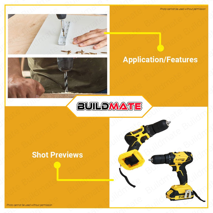 POWERHOUSE Cordless Drill / Driver 20V 13mm Drill Chuck 2.0Ah Li-Ion PH-20V-WLPRODRILL13MM | PHPT
