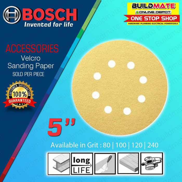 BOSCH Sanding Paper Velcro Hook and Loop  SOLD PER PIECE BAX •BUILDMATE•