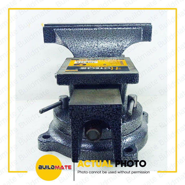 HOTECHE Bench Vice Swivel Base with Anvil 8" 300105 •BUILDMATE•