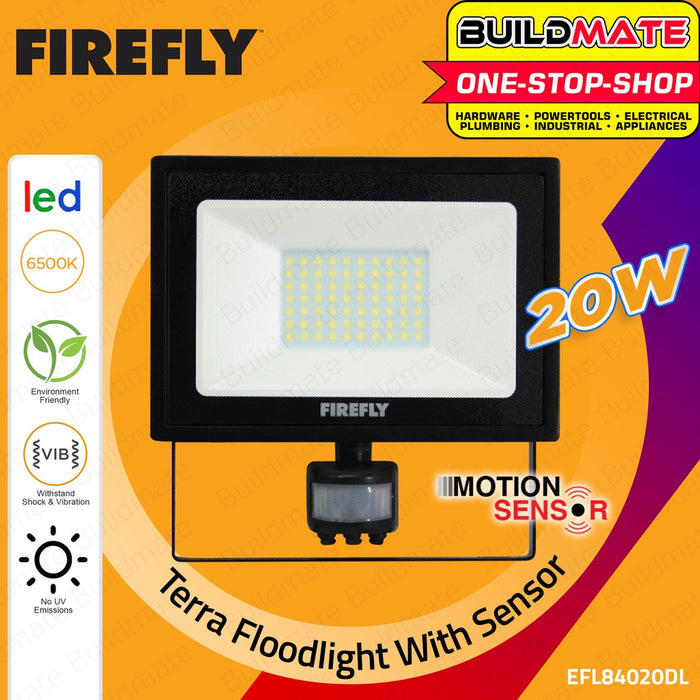 FIREFLY Basic Terra with Sensor LED Floodlight Flood Light DAYLIGHT EFL84020DL AUTHENTIC •BUILDMATE•