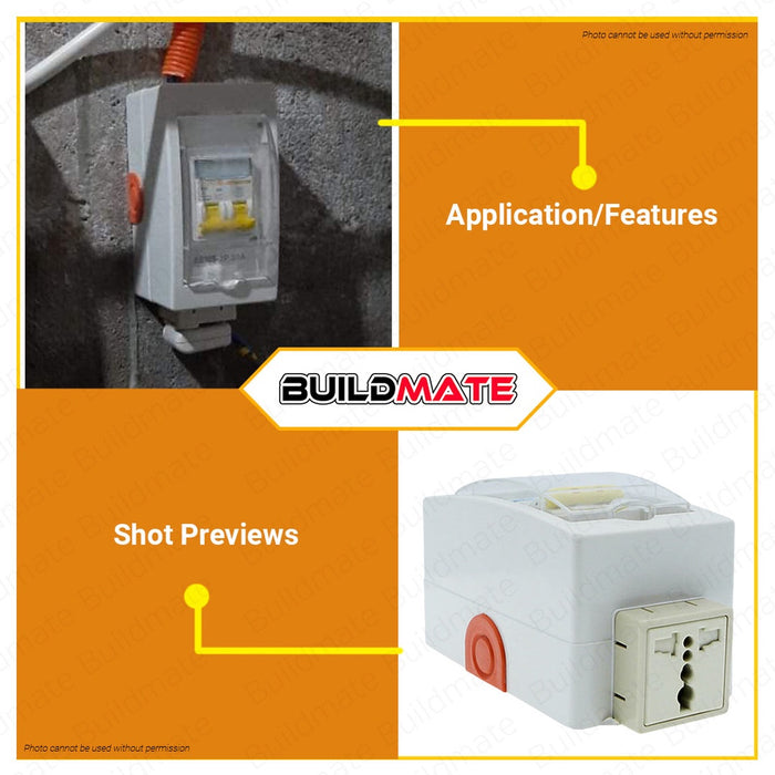 OMNI Mini Safety Breaker with Socket SBMS-2P •BUILDMATE•