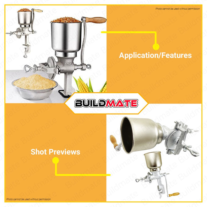 PROMAN GERMANY Manual Corn Mill Corn Miller Grain Grinder Machine Round PT-CMSR •BUILDMATE•
