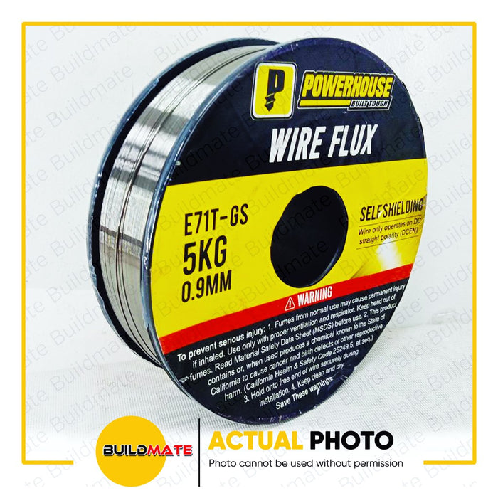 [STEEL] 5KG POWERHOUSE Flux Cored Wire Metal 0.9mm E71T-GS 5 KILO BIG ROLL + FREE YUKO GOGGLES PHWTA