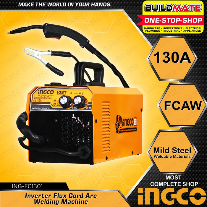 [SALE!] INGCO Portable Inverter Flux Cord Arc Welding Machine Mig Welder (FCAW) FC1301 | FC2201P IPT