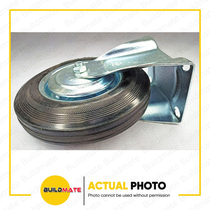 BUTTERFLY Rubber Caster Wheel 8" Fixed | Swivel SOLD PER PIECE •BUILDMATE•