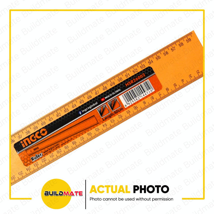 INGCO Ruler Aluminum 60cm HSR26002 •BUILDMATE• IHT
