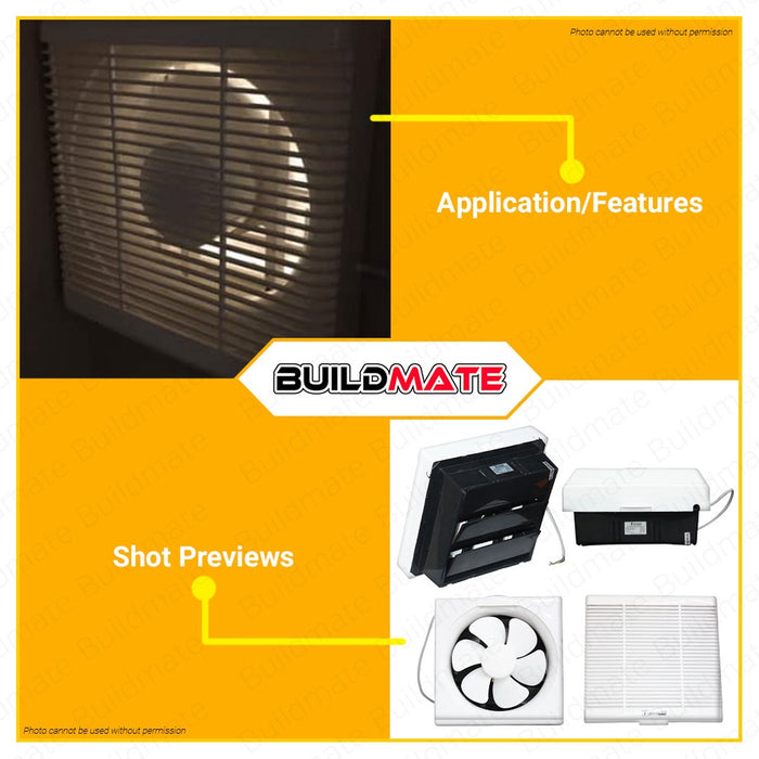 POWERHOUSE Electric Exhaust Fan Wall Mounted Veloce Series 8" Inch & 10" Inch •BUILDMATE• PHE