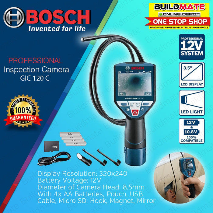 BOSCH Professional Endoscopic GIC 120 C Inspection Camera 06012412K0 100% ORIGINAL / AUTHENTIC BMT