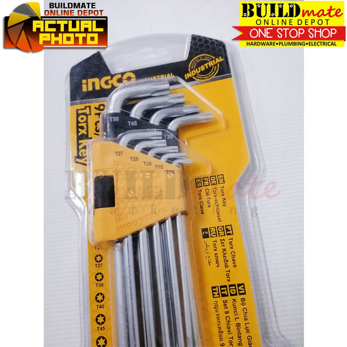 INGCO Torx Key 9PCS/SET CR-V HHK13092  •BUILDMATE• IHT