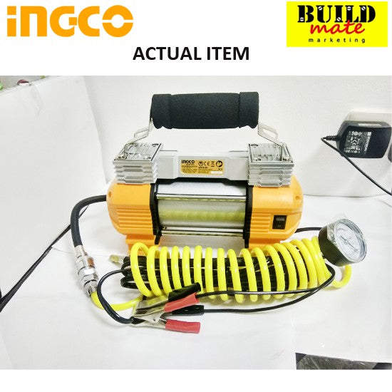INGCO Auto Air Compressor Pump Car Tire Inflator 120PSI Total Power Auto Tire Pump AAC2508 •BUILDMATE• IPT