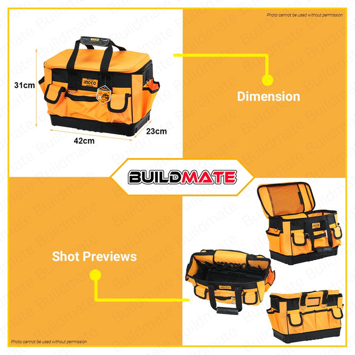 INGCO Tools Tool Equipment Bag Storage Boxes 16" HTBG06 100% ORIGINAL / AUTHENTIC •BUILDMATE• IHT