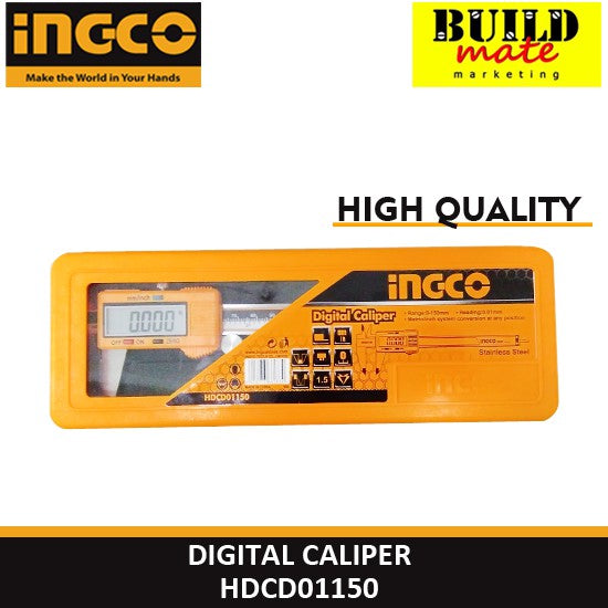 BUILDMATE Ingco Digital Caliper 0-150mm Range Metric/Inch System Conversion Ruler HDCD01150 • IHT