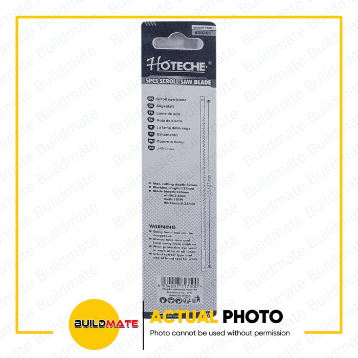 HOTECHE 5PCS/SET Scroll Saw Blade 5" 18TPI 620301 •BUILDMATE•