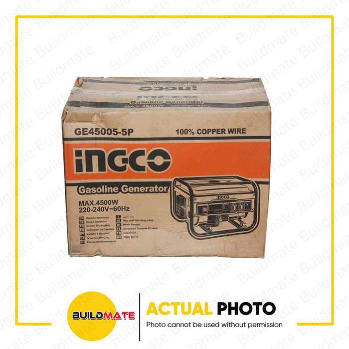 INGCO Gasoline Generator 4.5KVA 7.5HP GE45005-5P •BUILDMATE• IPT ...