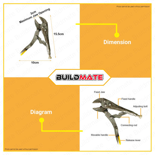 PROMAN GERMANY Vise Grip 5" VG5 Hardened Body High Quality •BUILDMATE•