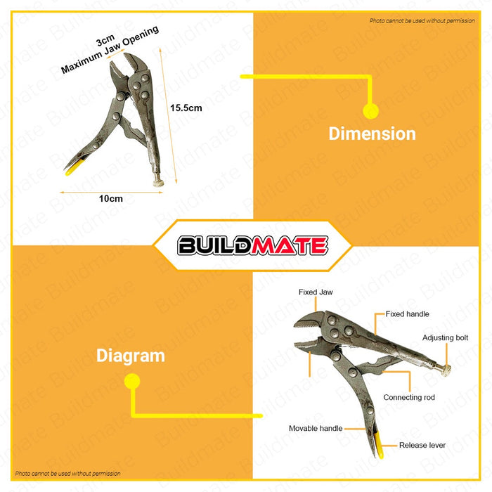PROMAN GERMANY Vise Grip 5" VG5 Hardened Body High Quality •BUILDMATE•