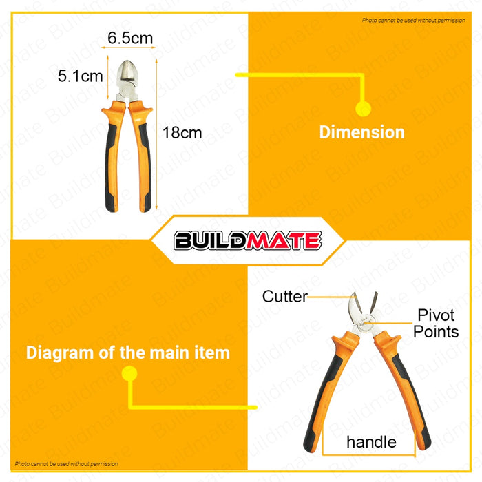 Hoteche Diagonal Cutting Pliers Plier 7" inches HTC-100108 •BUILDMATE•