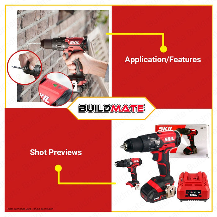 SKIL Cordless Impact Drill / Driver 20V BL with 1 pc Battery and Charger CD1E3020AA •BUILDMATE•