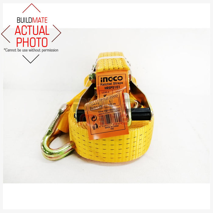 INGCO Ratchet Straps 5T 50mm x 10m HRSP5101  •BUILDMATE• IHT