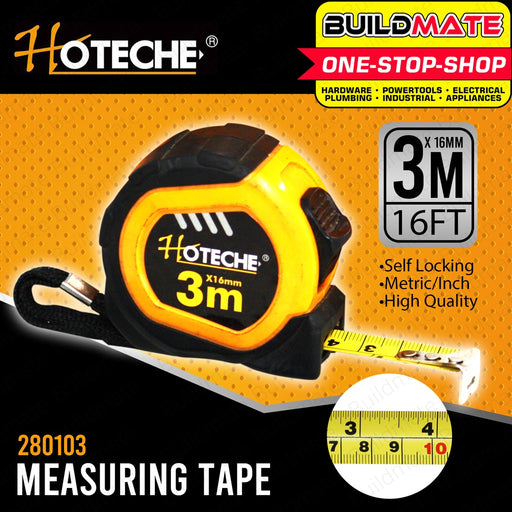 Hoteche Measuring Tapes Measure 3mx16mm HTC-280103 •BUILDMATE•