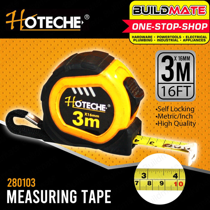 Hoteche Measuring Tapes Measure 3mx16mm HTC-280103 •BUILDMATE•