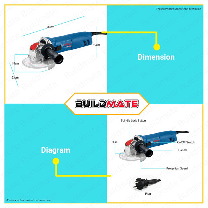 BOSCH X-LOCK 125mm M14 Heavy Duty Soft Start Keyless Angle Grinder GWX 14-125 06017B700 BPT
