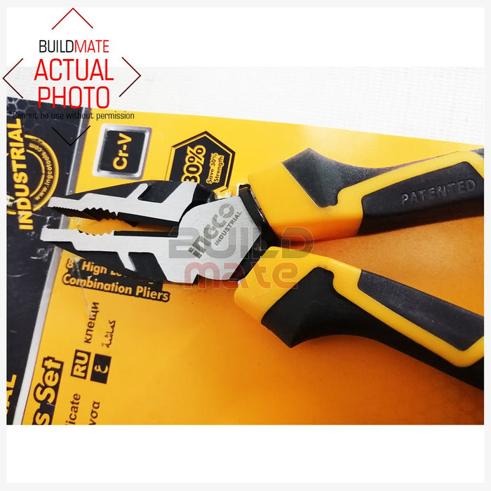 BUILDMATE Ingc 3pcs High Leverage Pliers Set Cr-V Combination, Long Nose, Diagonal Cutting Plier Hand Tools Repair Kit - IHT
