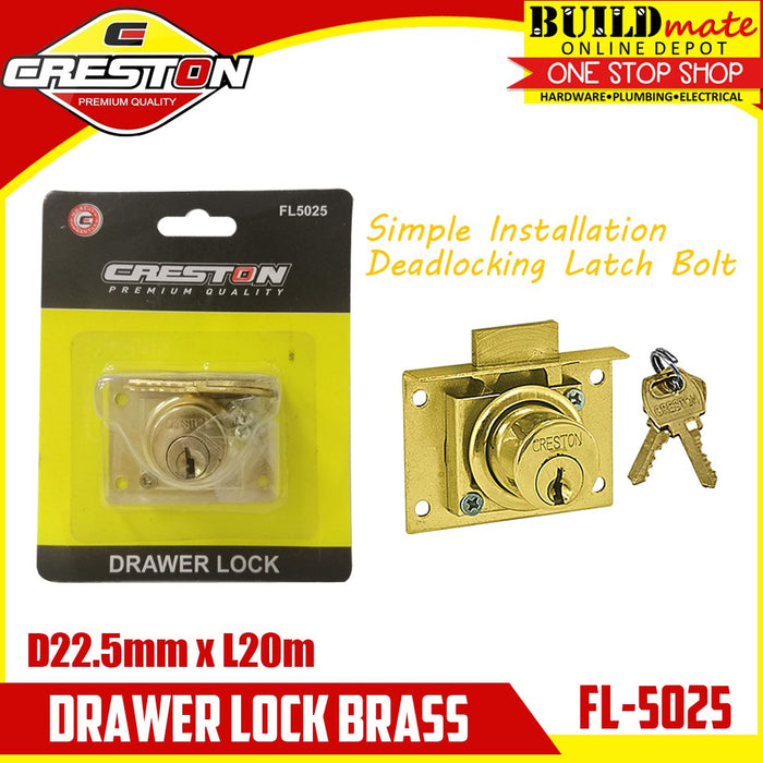 CRESTON BRASS Drawer Lock FL-5025