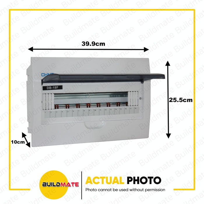 CHINT 18 WAYS FLUSH Type Panel Distribution Box Board for Din Rail Breaker Busbar DB-18F •BUILDMATE•