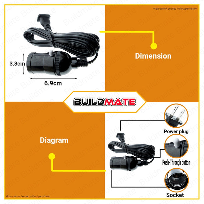 OMNI Push Through Socket Extension E27-613 3m | E27-616 6m •BUILDMATE•