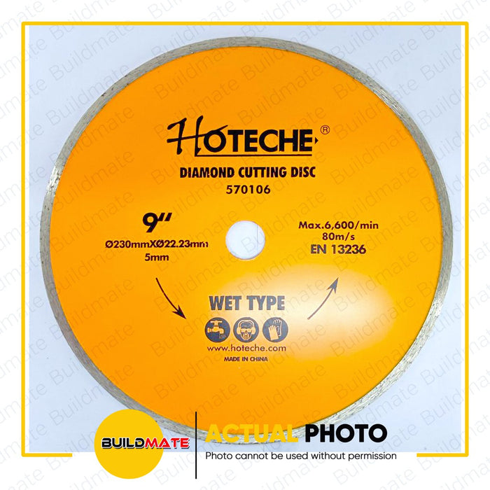 HOTECHE Diamond Cutting Disc 9" Wet Type 570106 •BUILDMATE•