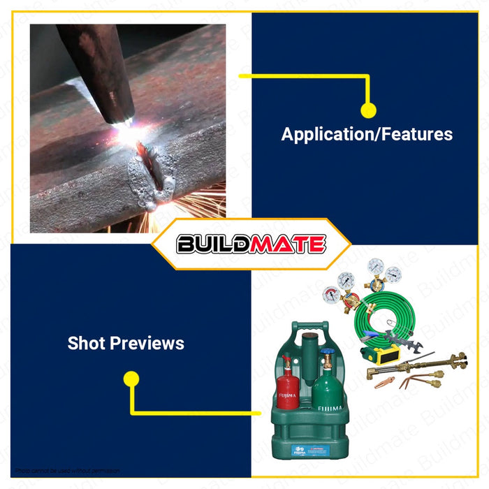 FUJIMA JAPAN Oxygen Acetylene Outfit Welding Tank Torch Kit FT-AOWT08 •BUILDMATE•
