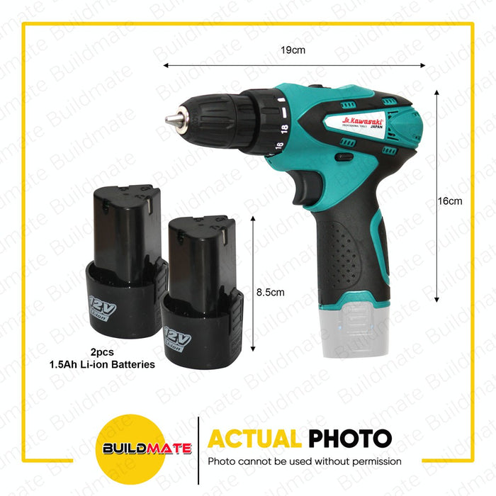 JR KAWASAKI Cordless Drill Set 12V CD12V •BUILDMATE•