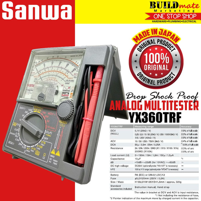 SANWA Analog Multi tester YX360TRF •JAPAN MADE•